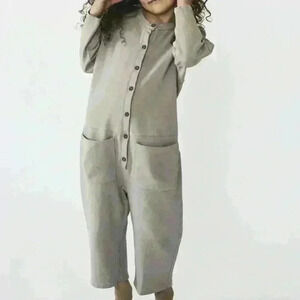 BACABUCHE $80 100% Organic Cotton Jumpsuit Simple Minimalist Kids Unisex Neutral